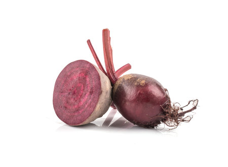Fresh beetroot isolated on white
