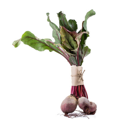 Fresh beetroot isolated on white