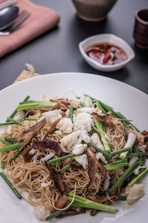 Chinese food, fried noodleの写真素材