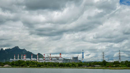 Mae Moh coal power plant in Lampang, Thailand.のeditorial素材