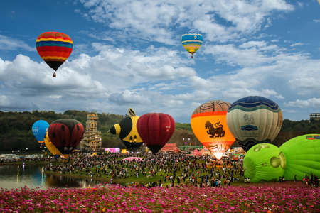 International Balloon Fiesta 14-18 FEBRUARY 2017 at Singha Park Chiangrai Thailandのeditorial素材