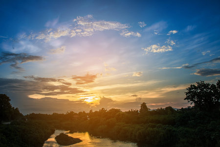 Sunset sky and cloud.の写真素材