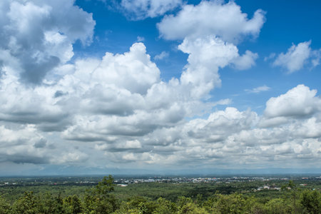 beautiful sky with clouds.の写真素材