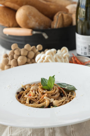 Spaghetti bolognese beef tomato sauce with vegetables italian food