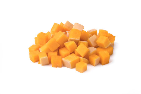 Fresh butternut squash isolated on a white backgroundの写真素材