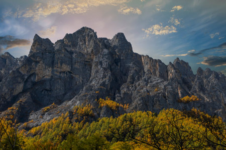 Nature landscape image, Doacheng Yading National park, Sichuan, China. Last Shangri-la hight 4,600...