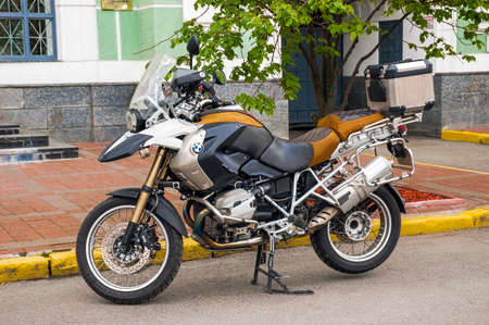 Kyiv / Ukraine - July 31, 2020: Motorcycle BMW Motorrad R1200GS with two-cylinder boxer engineのeditorial素材