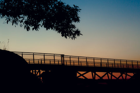 Bridge silhouettesの写真素材