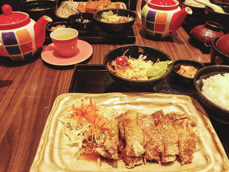 Healthy food at the main meal.