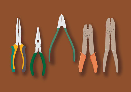 Set of tools isolated from the background.のイラスト素材