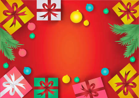 christmas background with giftsのイラスト素材