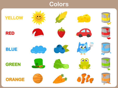 Learning the object colors for kidsのイラスト素材