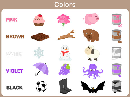 Learning the object colors for kidsのイラスト素材
