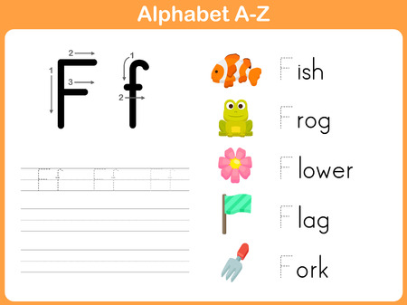 Alphabet Tracing Worksheet: Writing A-Zのイラスト素材