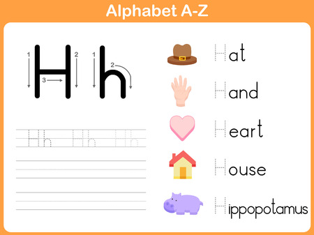 Alphabet Tracing Worksheet: Writing A-Zのイラスト素材