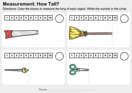 Vector of Measurement worksheet - Color - ID:1-126257974 - Royalty Free ...