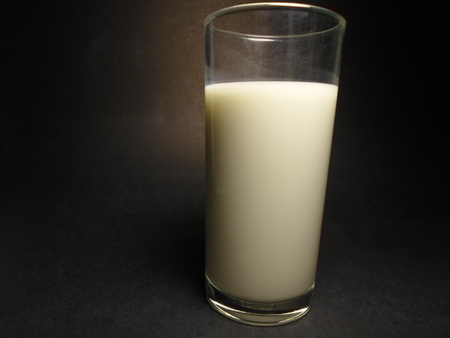 milk of glassの写真素材