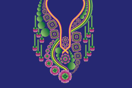 Embroidery Necklace Designs for Womens Fashion Backgrounds, Wallpaper, Clothing, Native Designs, Graphic Designsのイラスト素材