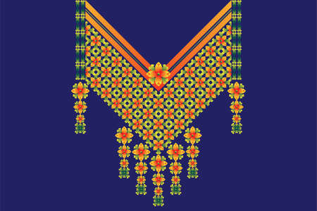 Embroidery Necklace Designs for Womens Fashion Backgrounds, Wallpaper, Clothing, Native Designs, Graphic Designsのイラスト素材