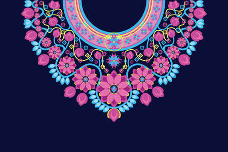 Embroidery Necklace Designs for Womens Fashion Backgrounds, Wallpaper, Clothing, Native Designs, Graphic Designsのイラスト素材