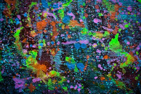 Abstract art, colorful oil paintings on canvas are beautiful, modern art Contemporary art.の写真素材