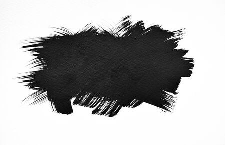 Background splash black on paper. Creative abstract art from ink and watercolor.の写真素材