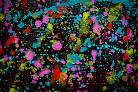Abstract art, colorful oil paintings on canvas are beautiful, modern art Contemporary art.