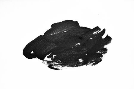 Background splash black on paper. Creative abstract art from ink and watercolor.の写真素材