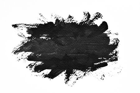 Background splash black on paper. Creative abstract art from ink and watercolor.の写真素材