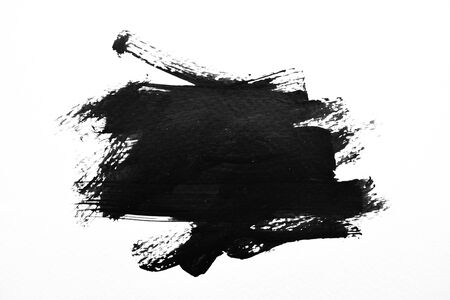 Background splash black on paper. Creative abstract art from ink and watercolor.の写真素材