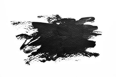 Background splash black on paper. Creative abstract art from ink and watercolor.の写真素材