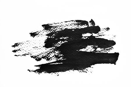 Background splash black on paper. Creative abstract art from ink and watercolor.の写真素材