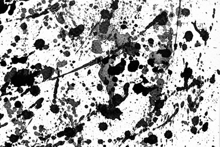 Background splash black on paper. Creative abstract art from ink and watercolor.