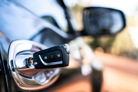 car remote control, lock and unlockの写真素材