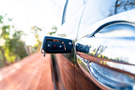 car remote control, lock and unlockの写真素材