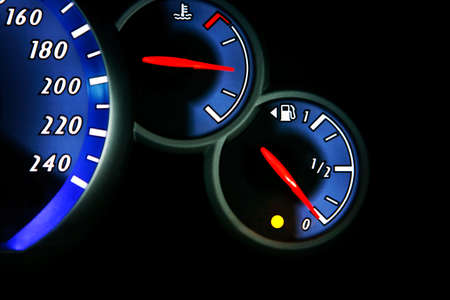 Fuel gauge dash board close upの写真素材