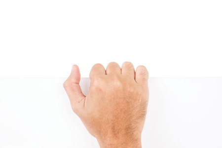 Hand Grab White Card Board.