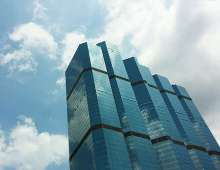 Modern building sky reflectionの素材