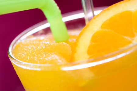 Orange juice frappe cold refreshment drinkの写真素材