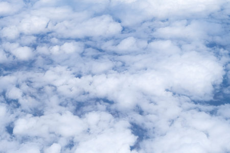 White cloud on blue sky backgroundの写真素材