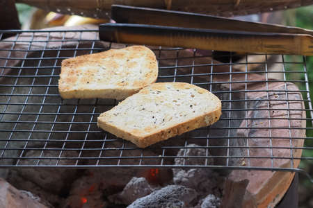 Traditional toaster, charcoal brazierの写真素材