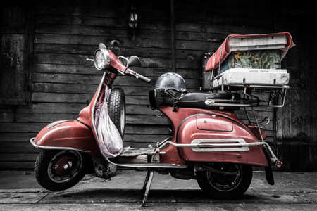 Classic vintage style motorcycleの写真素材