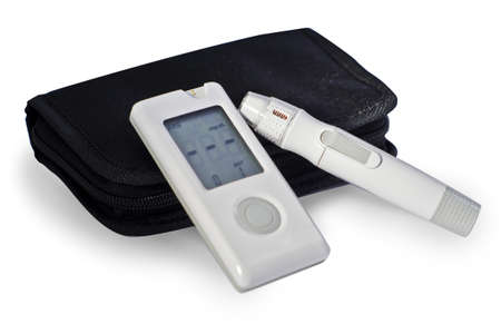 Glucometer blood testerの写真素材