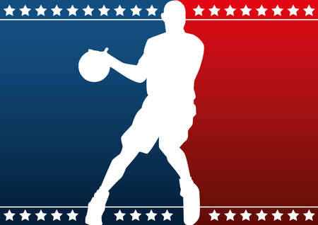 Basketball silhouetteのイラスト素材