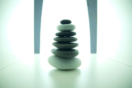 Balanced stone pileの写真素材