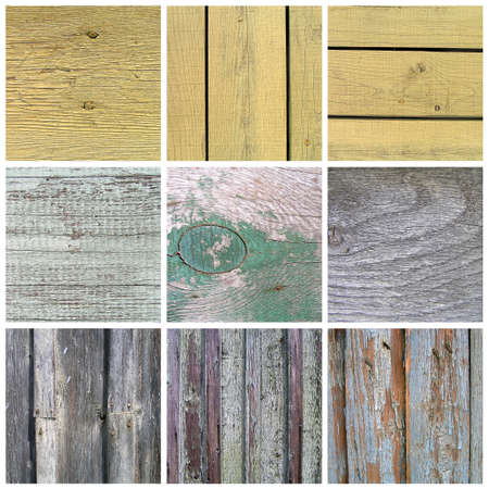 Collection of old wooden planks texture  Vintage background for designの写真素材