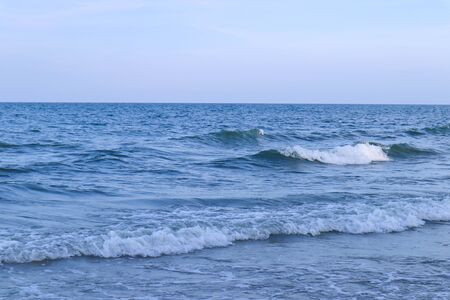 Beautiful wave on the beach, clear water, white sand in your holiday at andaman sea Phuket Thailand.