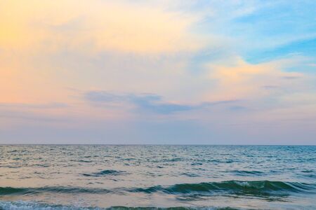 Beautiful wave on the beach, clear water, white sand in your holiday at andaman sea Phuket Thailand.の写真素材