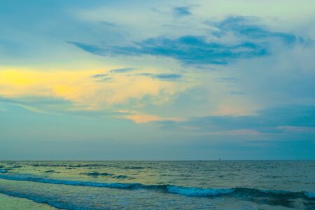 Beautiful wave on the beach, clear water, white sand in your holiday at andaman sea Phuket Thailand.の写真素材