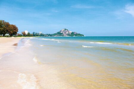Mountain and beach landscape Prachuap Khiri Khan Province of Thailandの写真素材